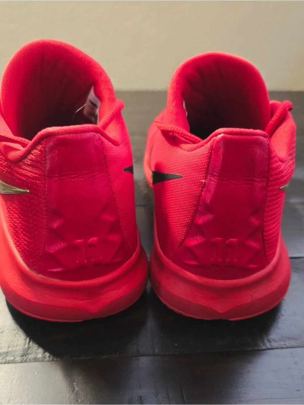 Nike Kids' Red & Gold Basketball Sneakers